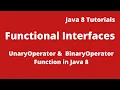 Java 8 Tutorial 13 - UnaryOperator and BinaryOperator Function in Java 8