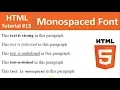 HTML Tutorial - Monospaced Font in HTML tt kbd Tag