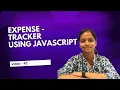 JavaScript Expense Tracker Tutorial for Beginners Fun Easy Coding Project