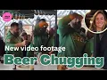 Footage The MOMENT Jason Kelce CHUGS beer as Kylie Kelce Dance the Irish Jig For St Patrick s Day