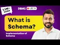 Lec-5 What is Schema How to define Schema Database management system in Hindi