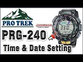 PRG-240 PAG-240 PROTREK 3246 How to Set Time Date Home City DTS Format