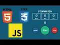 Working stopwatch project with HTML CSS and JavaScript