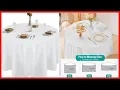 EMART Round Tablecloth White 6 Pack Circular Polyester Table Cover 120 Inch in Diameter