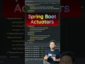 Spring Boot Actuators