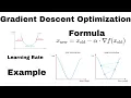 Gradient Descent Optimization Learning Rate Formula Example