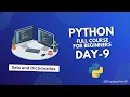 Python Sets and Dictionaries Episode 9 Python Full Course for Beginners