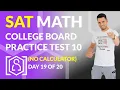 SAT Math College Board Practice Test 10 No Calculator In Real Time
