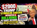 2 000 Checks for Americans - Trump Stimulus Tariff Refund UPDATE