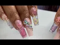 Coffin Valentine Conversation Heart Acrylic Nail