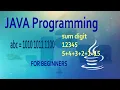 Convert Hexadecimal to Binary Numbers Sum Digit Using Java