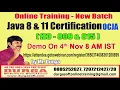Java Certification 8 11 OCJA 1Z0 - 808 815 Online Training On 4th Nov 8 AM by Durga sir