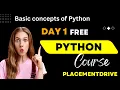 Python Placement Training Python For Beginners Full Course Python Operators Placementdrive