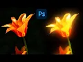 Orange Flower Glow Effect - photoshop tutorial