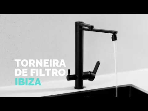 Video do produto Vídeo - Torneira Monocomando Giratória de Filtro (Ibiza Dourada) - Outlet