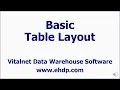 Healthcare Data Analysis - Basic Table Layout