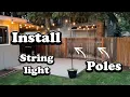 How to install string light poles