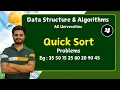 Quick sort Problem Part 4 data structures Algorithm All universities