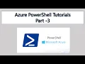 Lab - 3 Azure Powershell