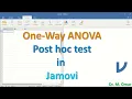 One Way ANOVA Post hoc test in Jamovi