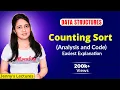 7 12 Counting Sort Analysis and Code Easiest Explanation Data Structure Tutorials