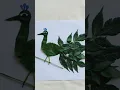 How to make beautiful peacock from leaves