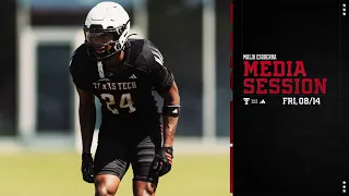 Texas Tech Football Malik Esquerra Media Availability Preseason Practice No 8 8 14 26
