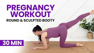Pregnancy Booty Workout Day 8 - 30 Minute Pregnancy Exercises 1st 2nd 3rd Trimester