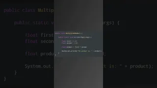 Java Program to Multiply two Floating Point Numbers