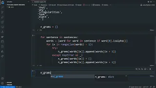 Generating Sentences with n-grams using Python