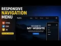 Responsive Glassmorphism Navbar with Hero Section HTML CSS JavaScript Tutorial