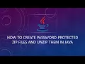 How To Create Password Protected Zip Files and Unzip Them In Java Using zip4j library