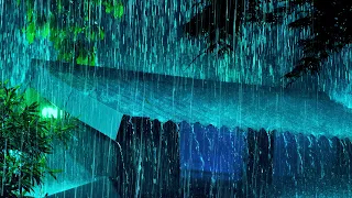 نوم أفضل وسريع مع المطر الحقيقي والرعد العالي على سقف الصفيح القديم مضمون علاج المطر Asmr 