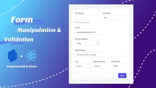 Form Manipulation Validation - Using Formik React