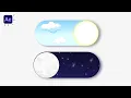 Day to Night Switch Button Animation in After Effects Tutorials