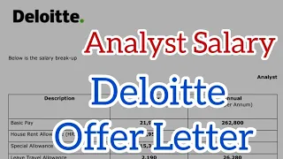 Analyst Salary at Deloitte Deloitte Offer Letter Deloitte Job Salary Deloitte Salary in India