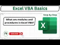 Creating and Using Modules and Procedures in Excel VBA