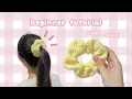 easy scrunchie crochet tutorial for absolute beginner step by step crochet scrunchie hair tie