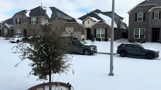 Snow at Haslet TX January 25 2026