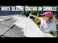 Henry Silicone White Roof Coating on Asphalt Shingles 1 year later