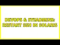 DevOps SysAdmins restart ssh in solaris 2 Solutions