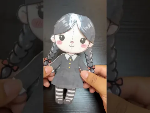 Primer dia de Halloween vestido de Wednesday para Lila #art #diy #art