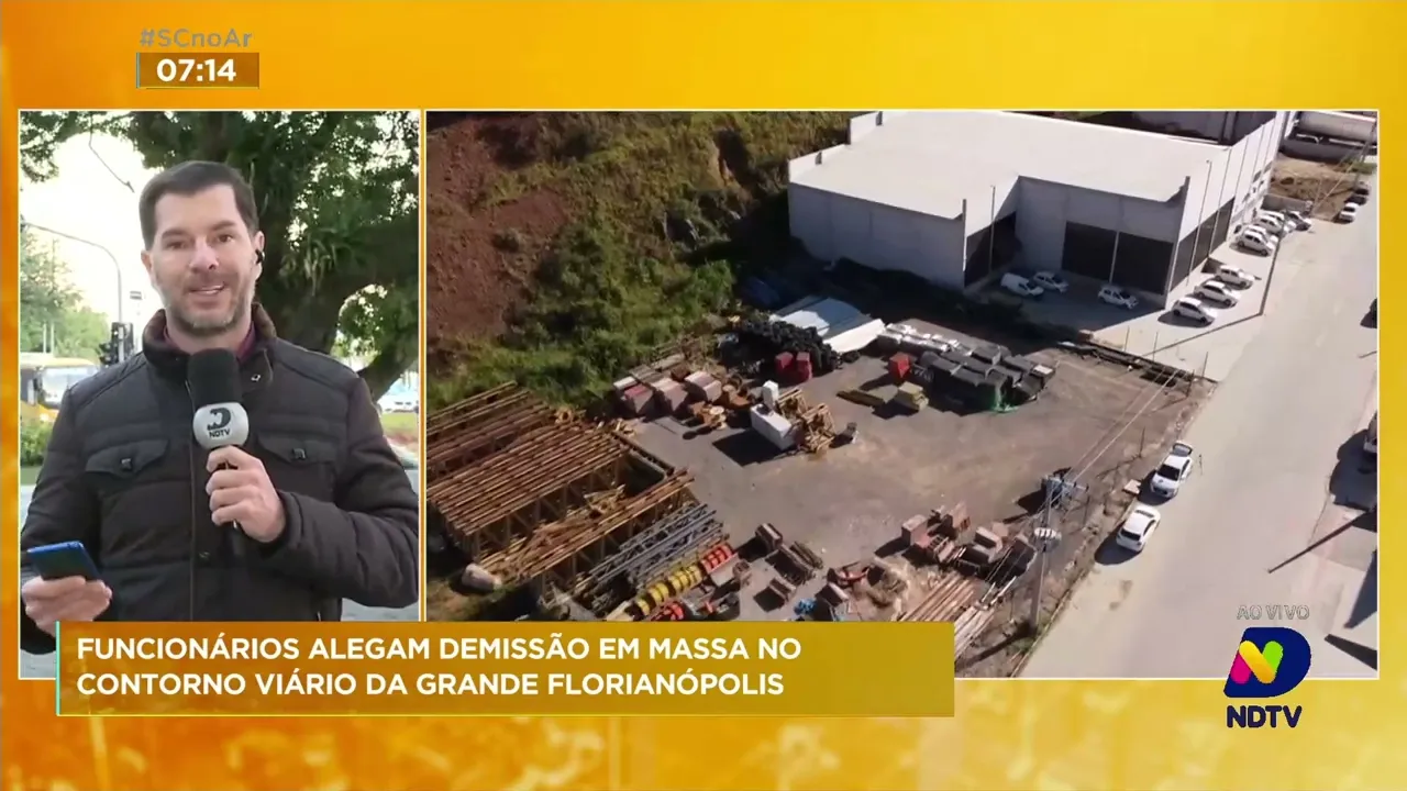 Funcionários das obras do contorno viário da Grande Florianópolis alegam demissão em massa