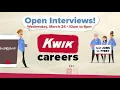 Join our Kwik Trip team Open Interviews March 24th - 10AM to 6PM at any location