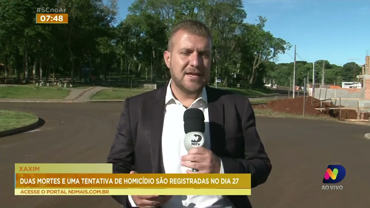 Duas mortes e uma tentativa de homicídio foram registradas no fim de semana na cidade de Xaxim