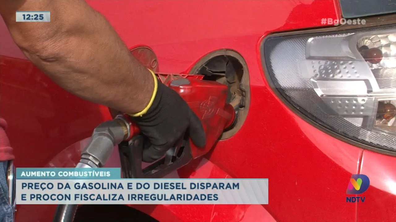 Preço da gasolina e do diesel disparam e Procon fiscaliza irregularidades