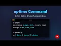 Linux Uptime Command Check System Uptime Load Averages Beginner s Guide