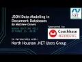October 2020 GHADNUG JSON Data Modeling in Document Databases