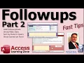 Create a Customer Followup Database in Microsoft Access Part 2