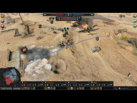 COH3 3v3 High tempo early game on Gazala